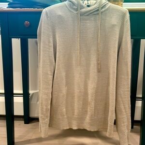 Express tan and white long sleeved hoodie